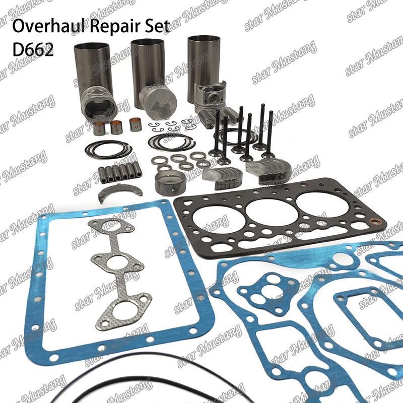 D662 Комплект капитального ремонта Цилиндровой подкладки Пистона Комплект уплотнителя Комплект клапана Сиденье Руководство Главное подшипник Кон-Стаб подшипник для Куботы