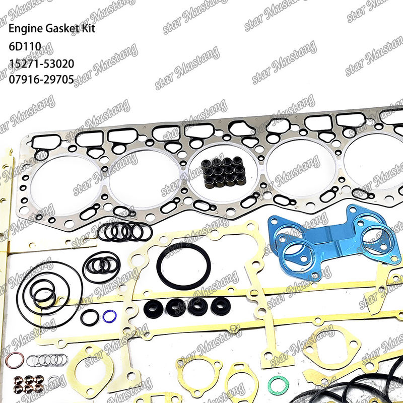 6D110 Полный набор уплотнителей 6138-K1-9901 6138-K2-9901 Подходит для Komatsu