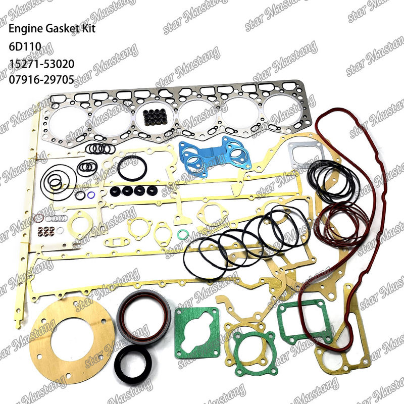6D110 Полный набор уплотнителей 6138-K1-9901 6138-K2-9901 Подходит для Komatsu