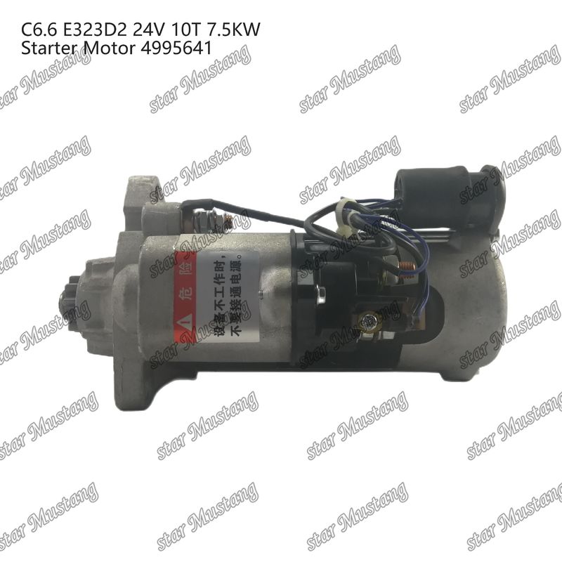 Двигатель стартера C6.6 E323D2 24V 10T 7.5KW 4995641 Для запасных частей двигателя Caterpillar