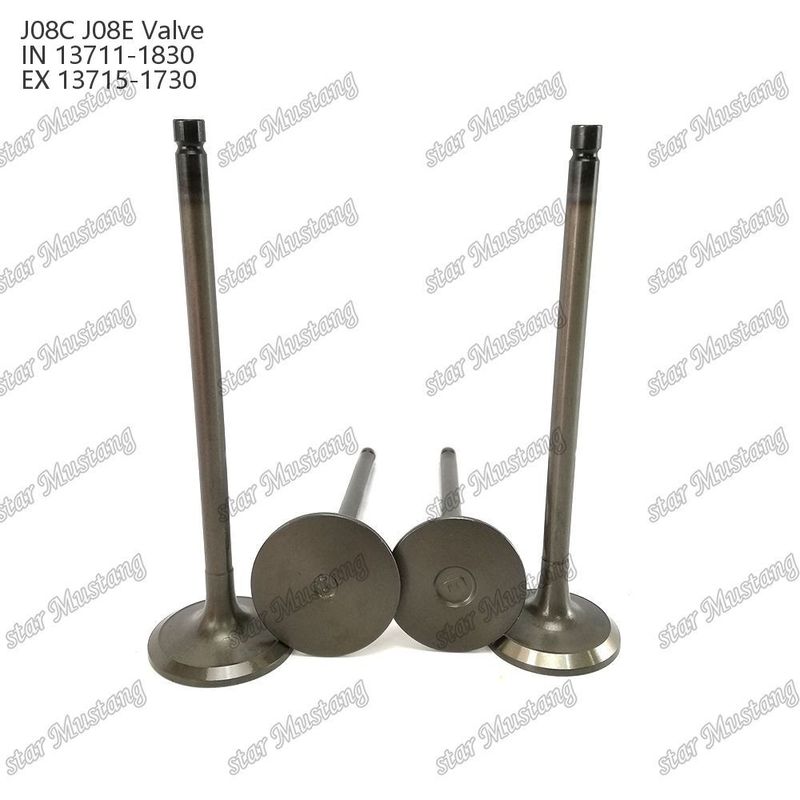 Двигательный клапан J08E IN 13711-1830 EX 13715-1730 Подходит для запасных частей двигателя Hino