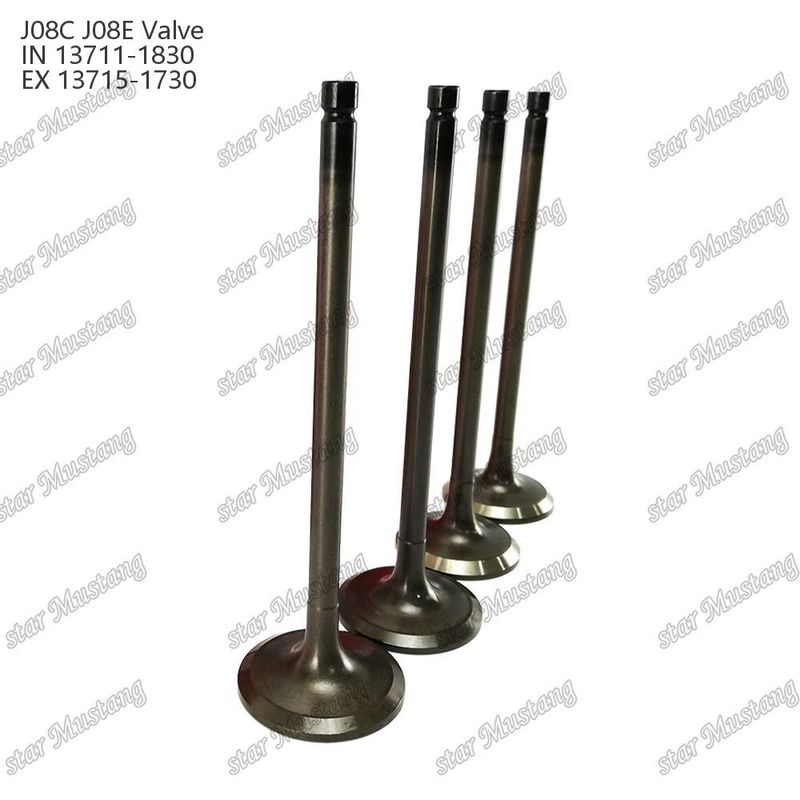 Двигательный клапан J08E IN 13711-1830 EX 13715-1730 Подходит для запасных частей двигателя Hino