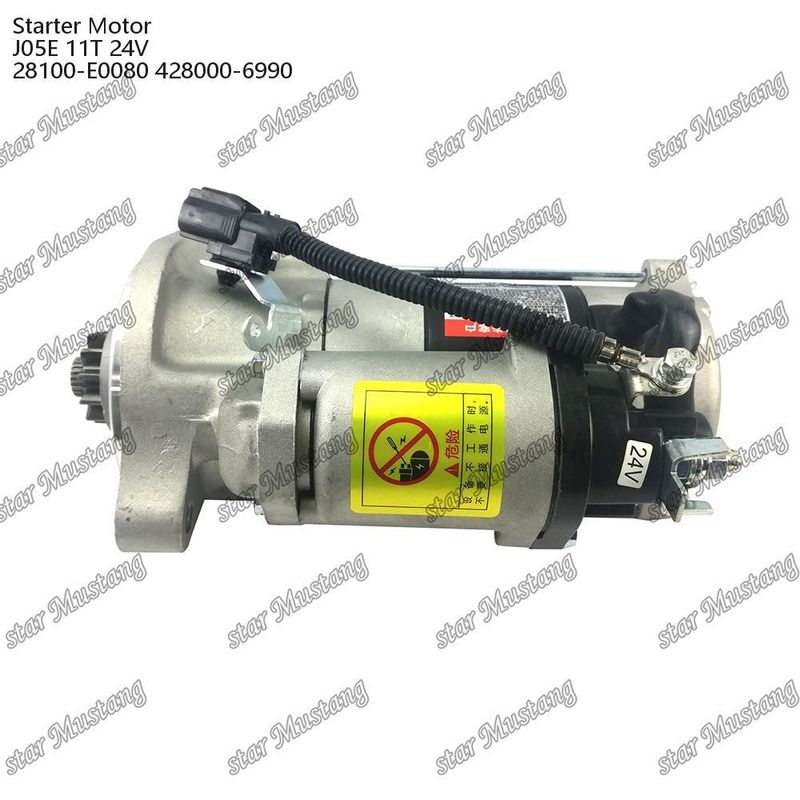 J05E Стартер двигателя 11T 24V 28100-E0080 428000-6990 для запасных частей двигателя HINO