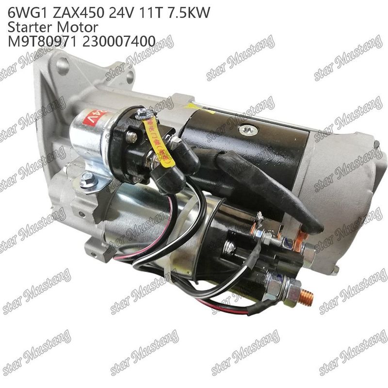 6WG1 ZAX450 Двигатель стартера 24В 11T 7,5 кВт DI типа M9T80971 230007400 Для запасных частей двигателя ISUZU
