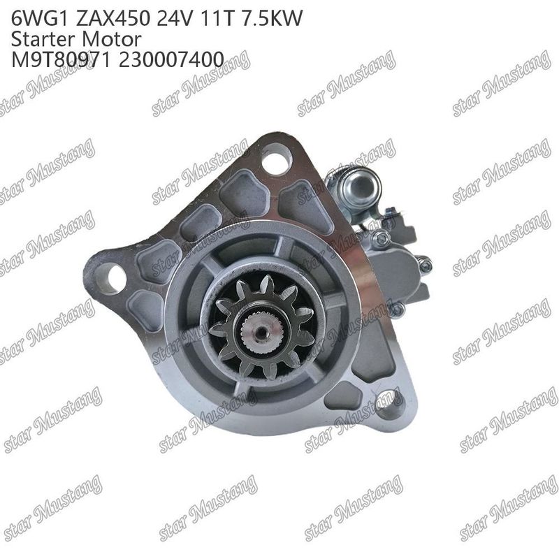 6WG1 ZAX450 Двигатель стартера 24В 11T 7,5 кВт DI типа M9T80971 230007400 Для запасных частей двигателя ISUZU