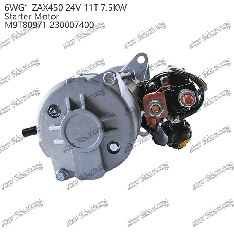 6WG1 ZAX450 Двигатель стартера 24В 11T 7,5 кВт DI типа M9T80971 230007400 Для запасных частей двигателя ISUZU