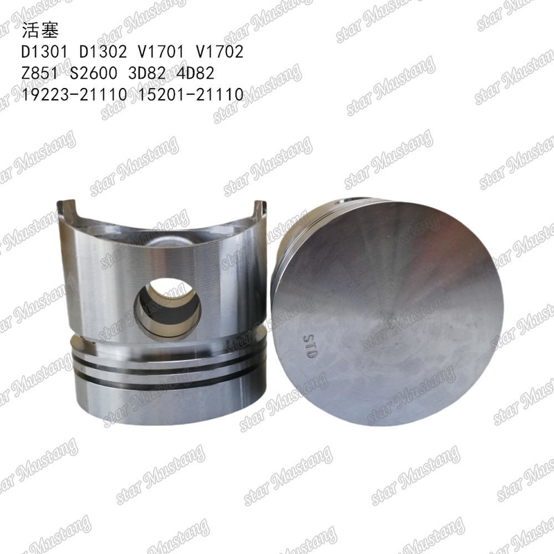 Поршень D1301 D1302 V1701 V1702 Z851 S2600 3D82 4D82 19223-21110 15201-21110 Подходит для запчастей двигателя KUBOTA