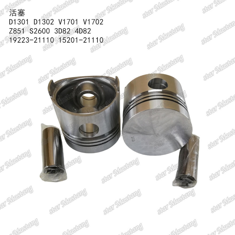 Поршень D1301 D1302 V1701 V1702 Z851 S2600 3D82 4D82 19223-21110 15201-21110 Подходит для запчастей двигателя KUBOTA