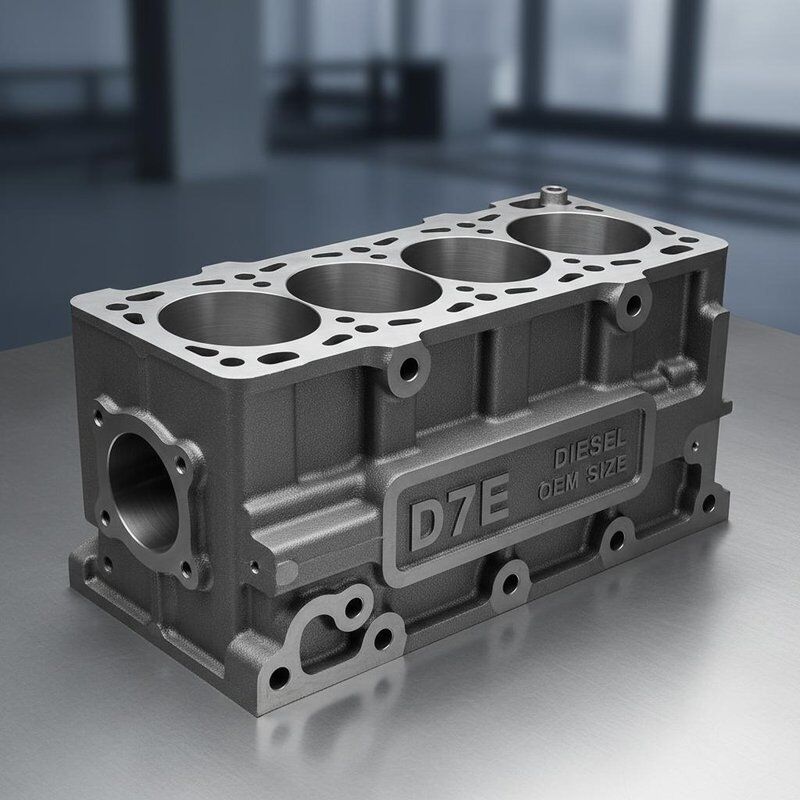 D7E Model Cylinder Block for Diesel Engine with Integral Structure and OEM Size